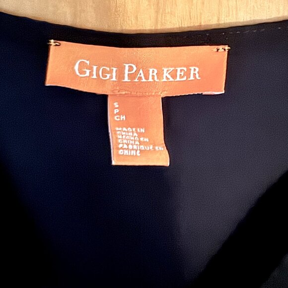 Gigi Parker Washed Satin Maxi Peasant Dress Black Size S - Picture 8 of 9